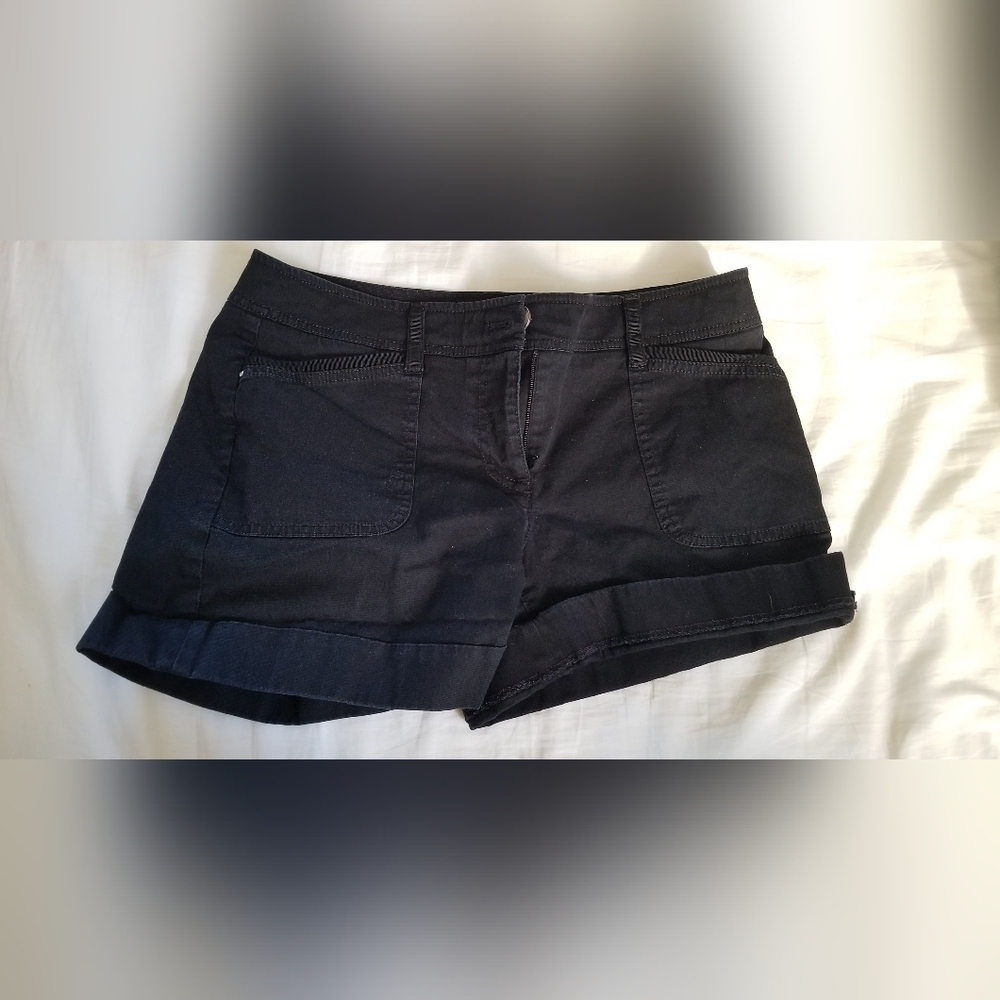 White House Black Market Dark Black Shorts, Size 6